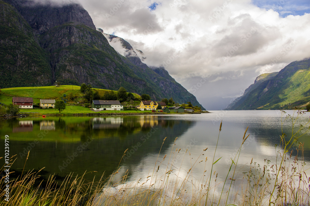 Norway landscape. Fjord.