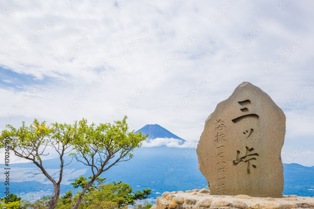 三つ峠から見る富士山