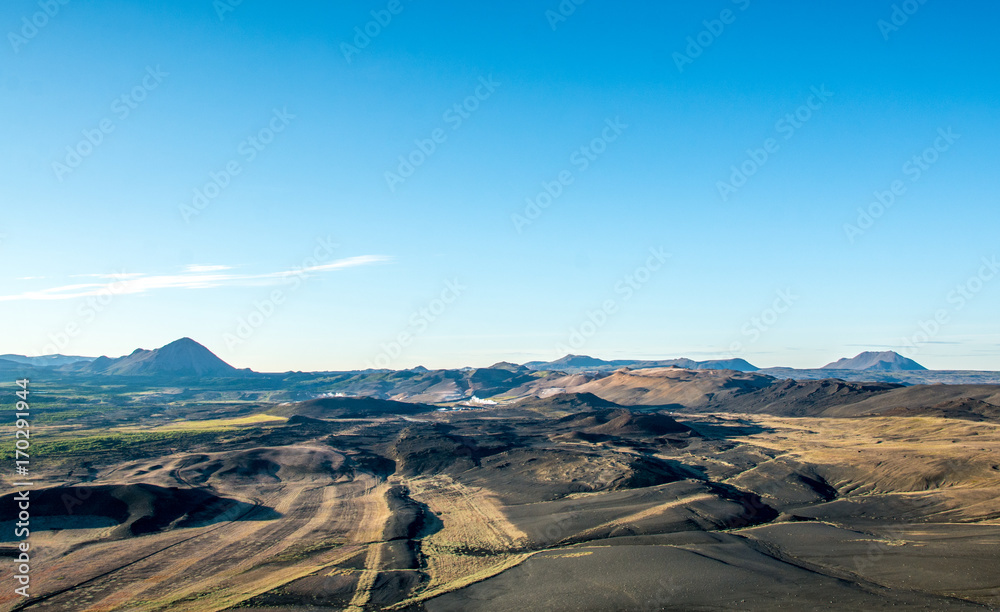 冰岛米瓦滕湖附近的Hverfjall火山口