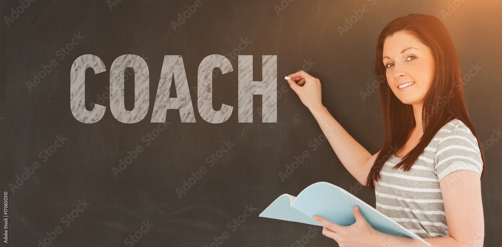 单词coach的合成图像