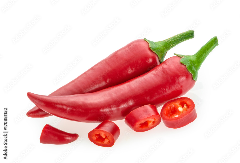 Chili pepper isolated on white background