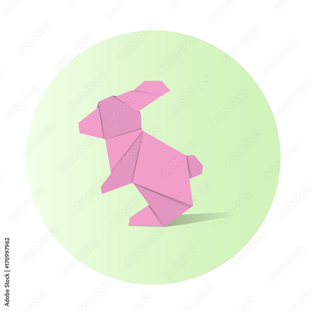 Animal origami vector