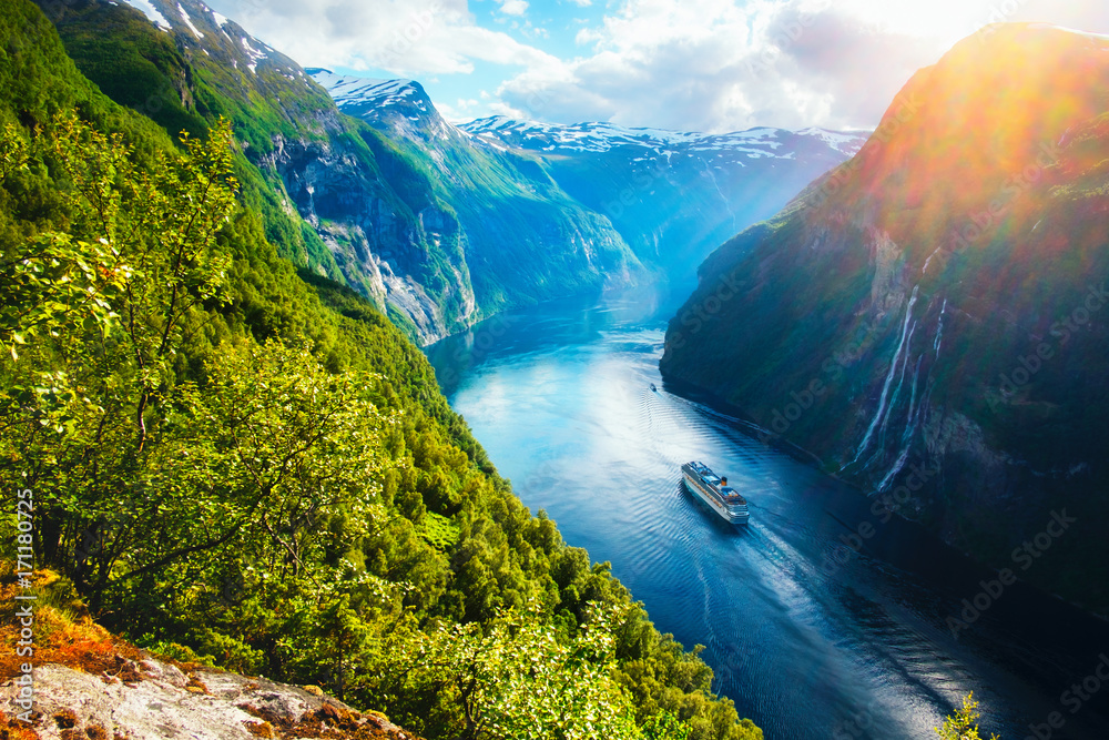 Breathtaking view of Sunnylvsfjorden fjord