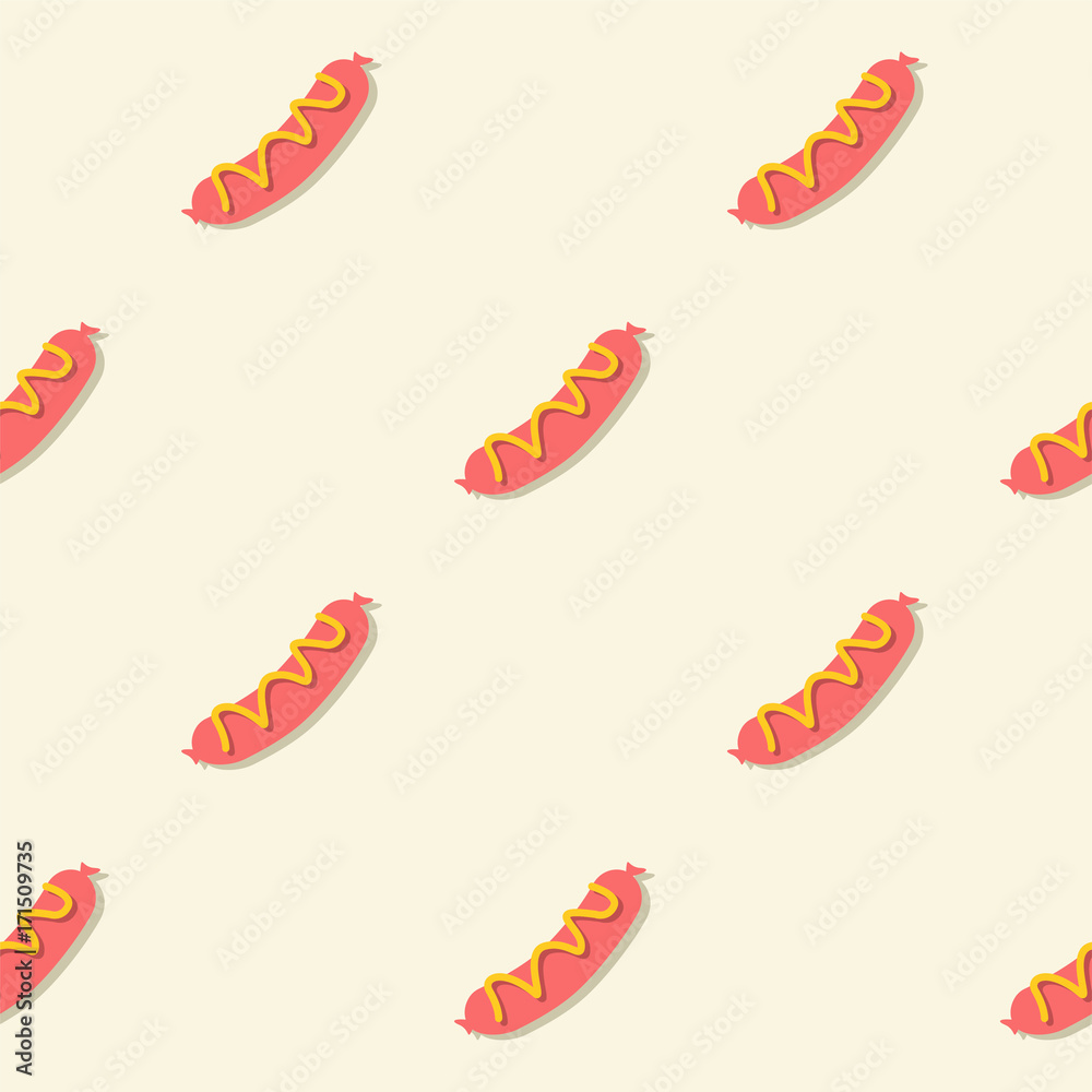 Seamless food pattern vector