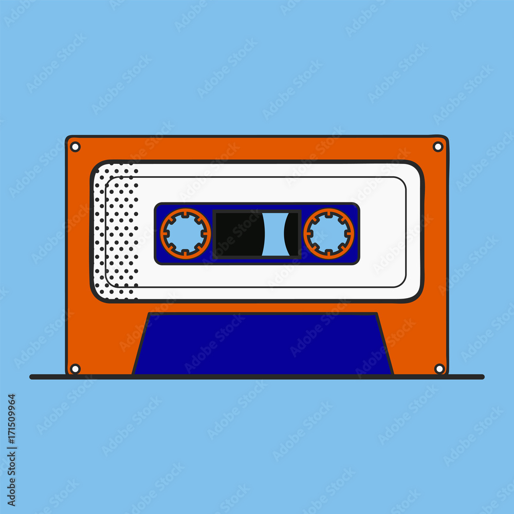 Illustration of retro object isolated on background