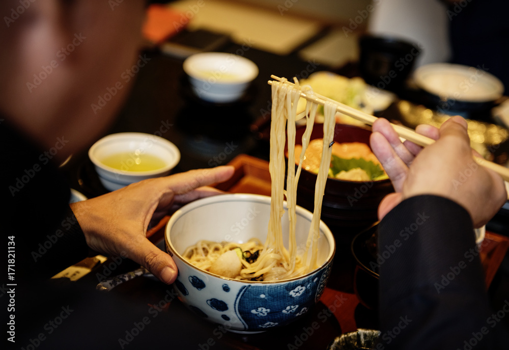 Soba noodle japanese food cuisine