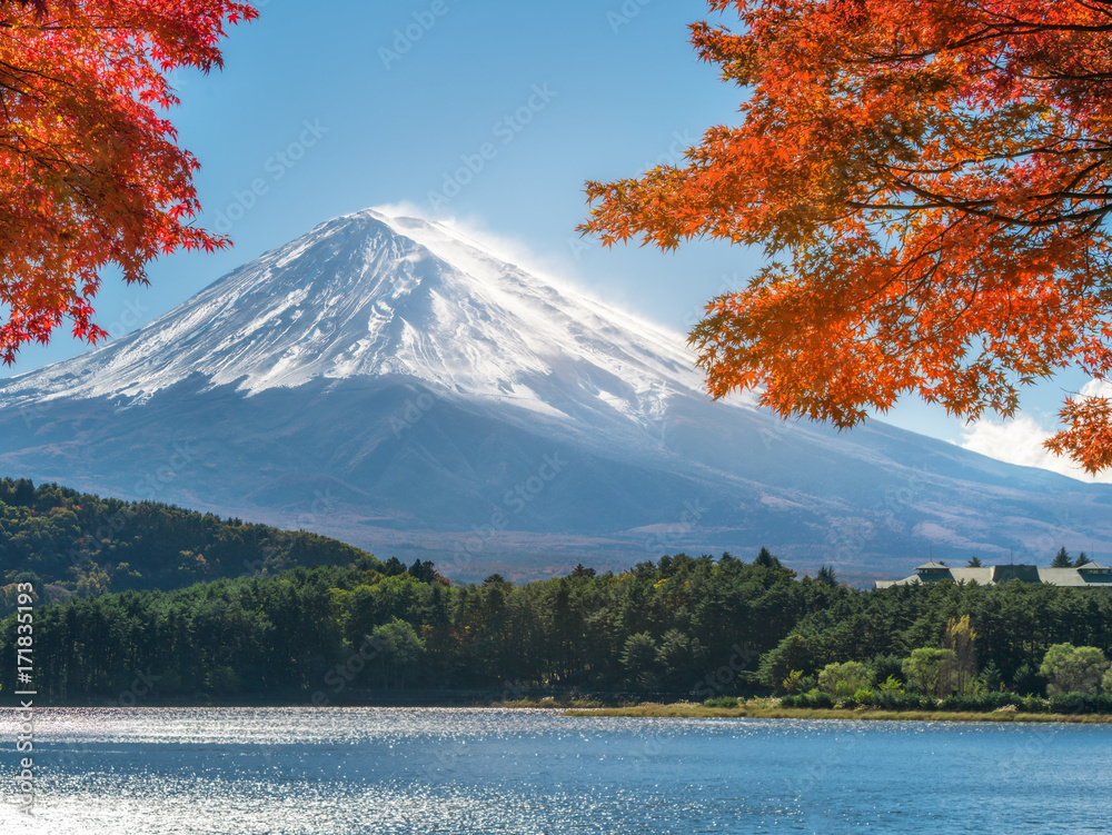 Mount Fuji in Autumn Color, Japan