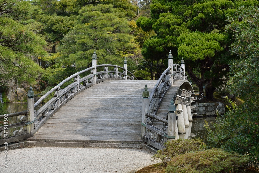 庭園の太鼓橋