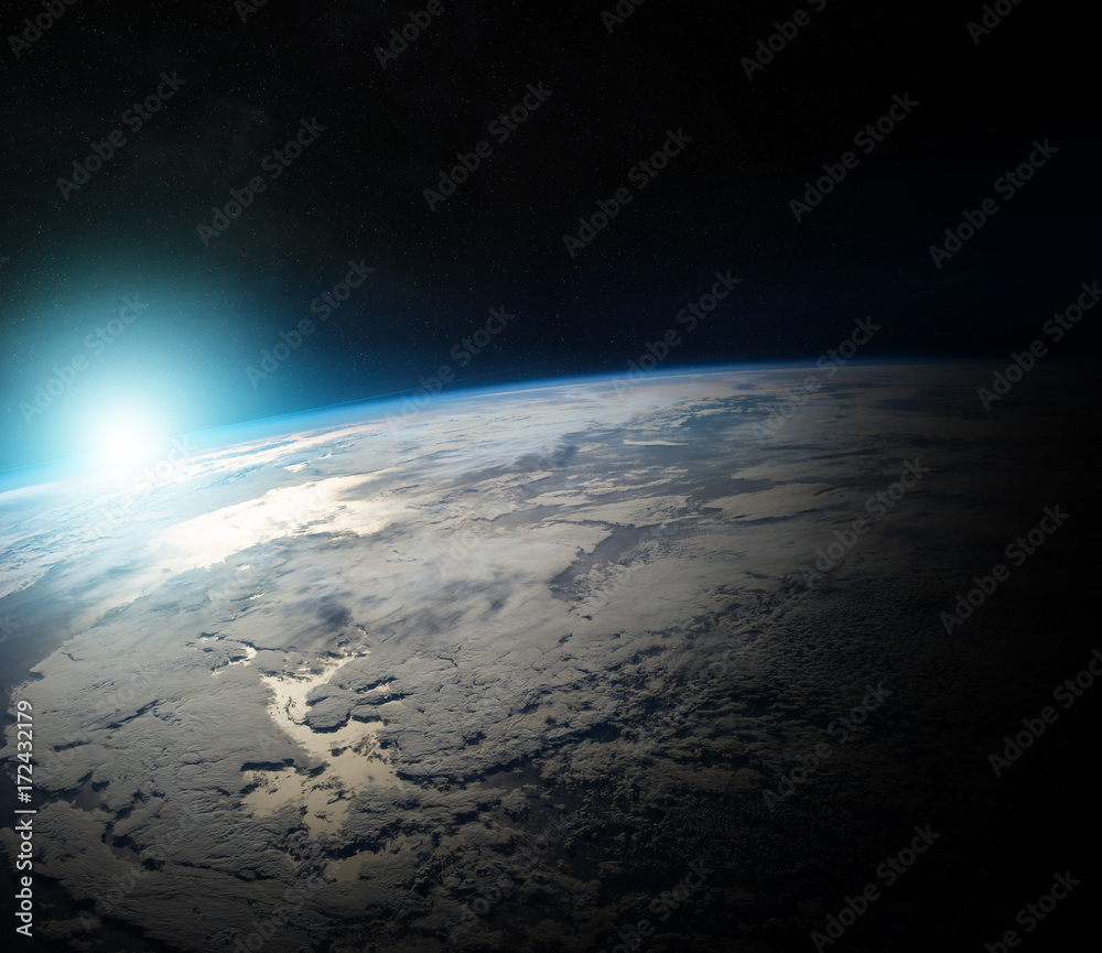 Planet Earth in space 3D rendering elements of this image furnished by NASA