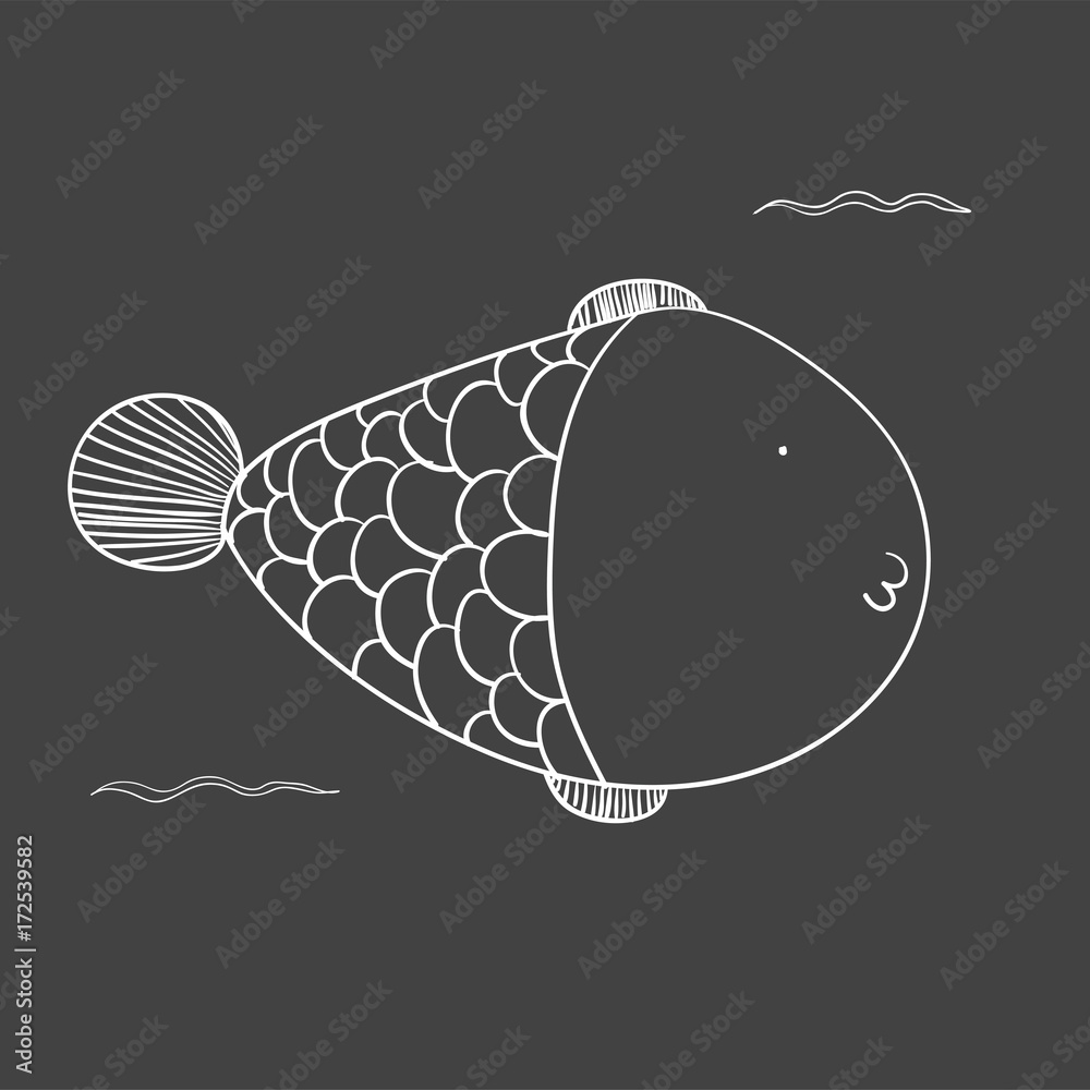 Vector of underwater creatures