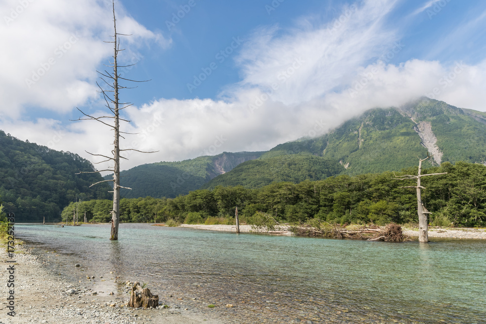 神木町，日本北部长野县阿尔卑斯山的热门度假胜地