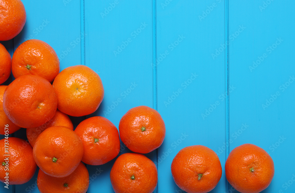 Oranges on wood