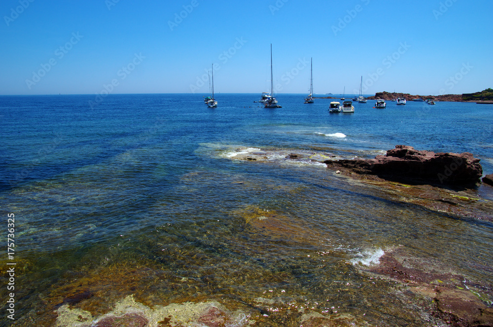 rocky beach on the sea