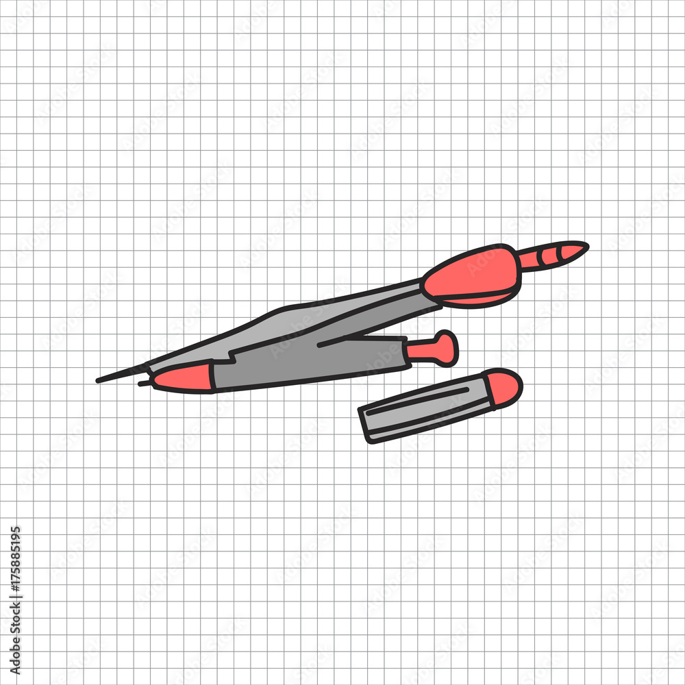 Vector of stationery doodle style