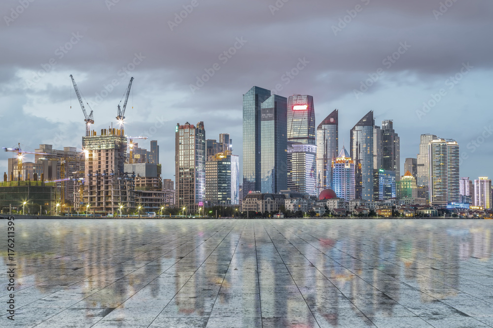 The beautiful architectural landscape and skyline of Qingdao