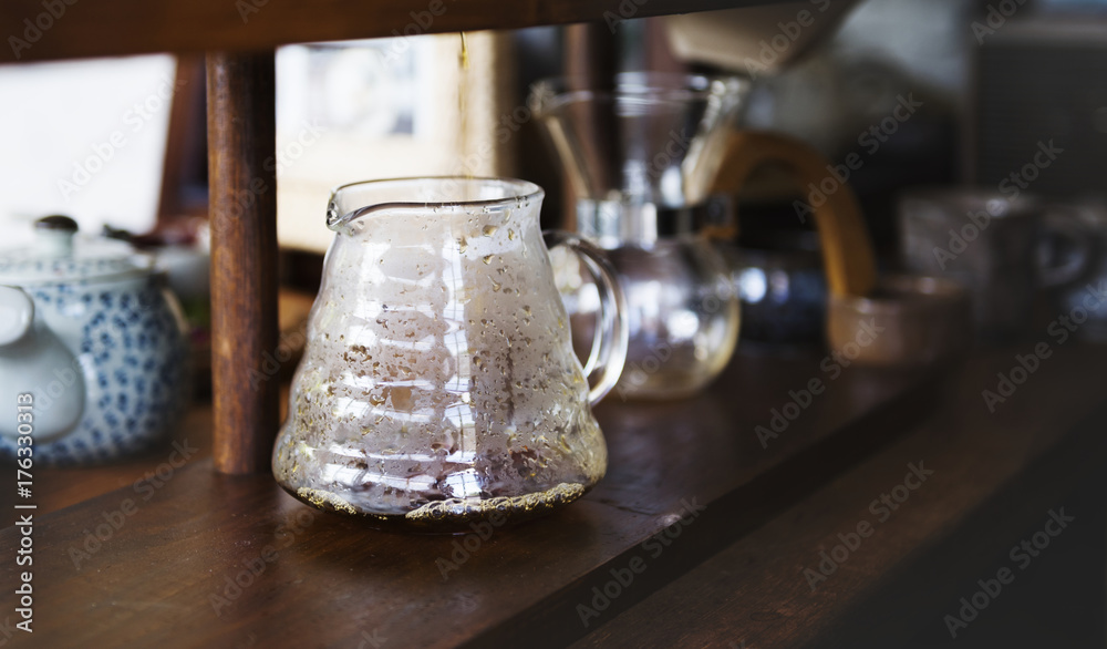 Tea vase on the table