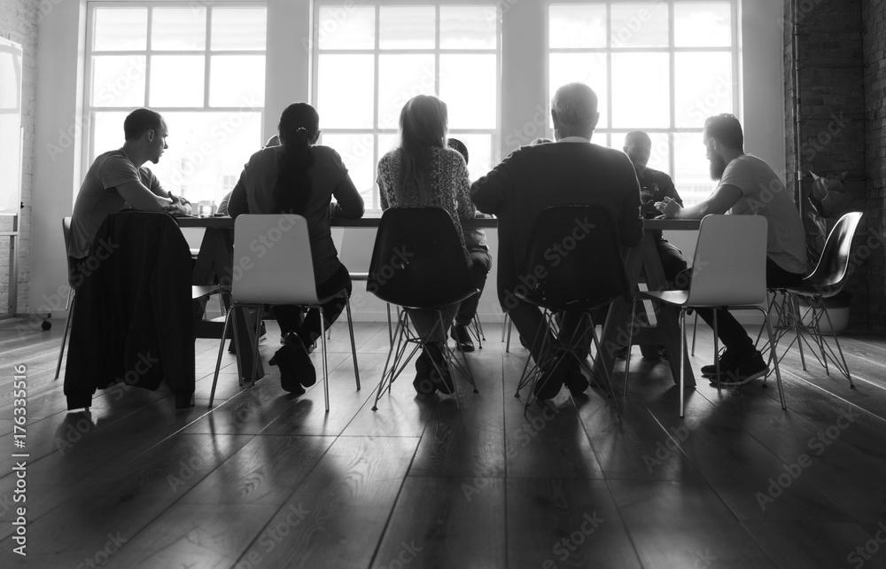 Diverse group of people in a seminar