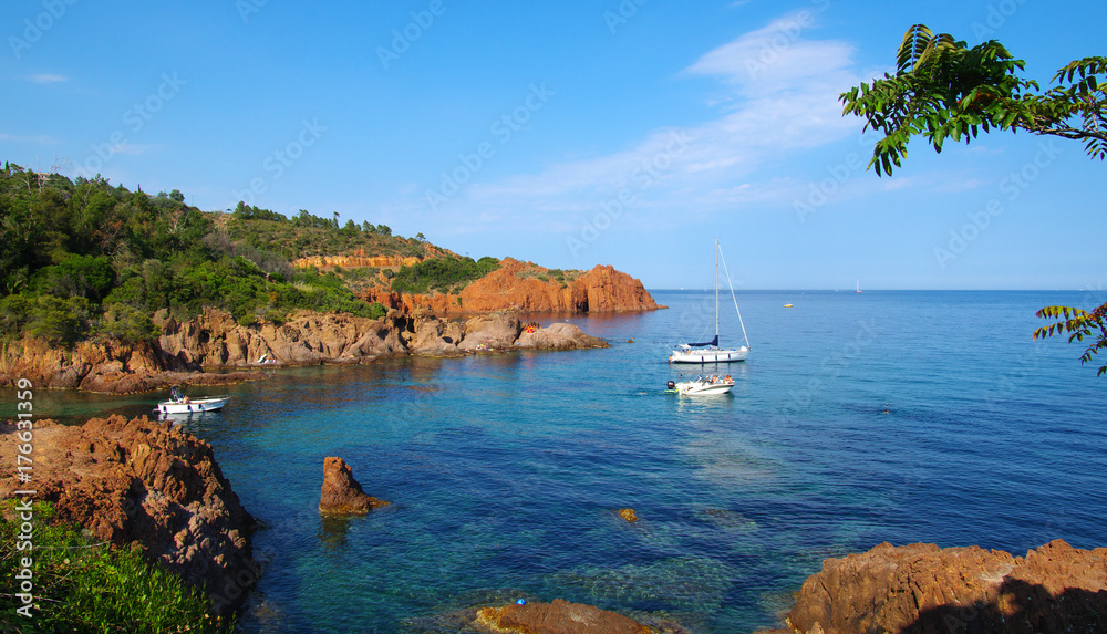 rocky beach on the sea