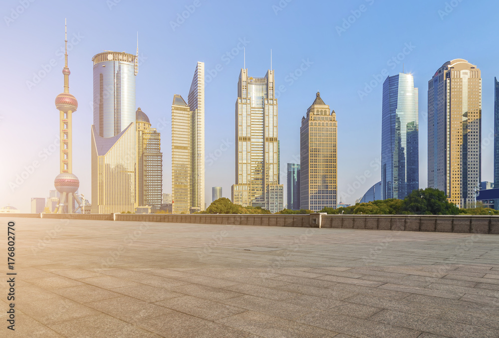 Urban architecture landscape road and skyline