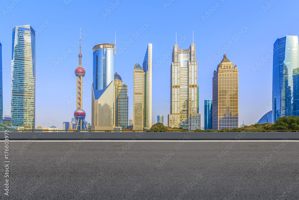 Urban architecture landscape road and skyline