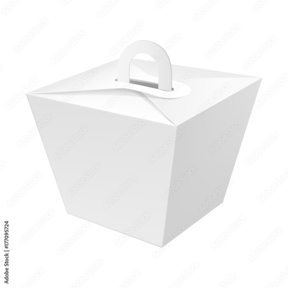 Paper white candy box mock-up template.