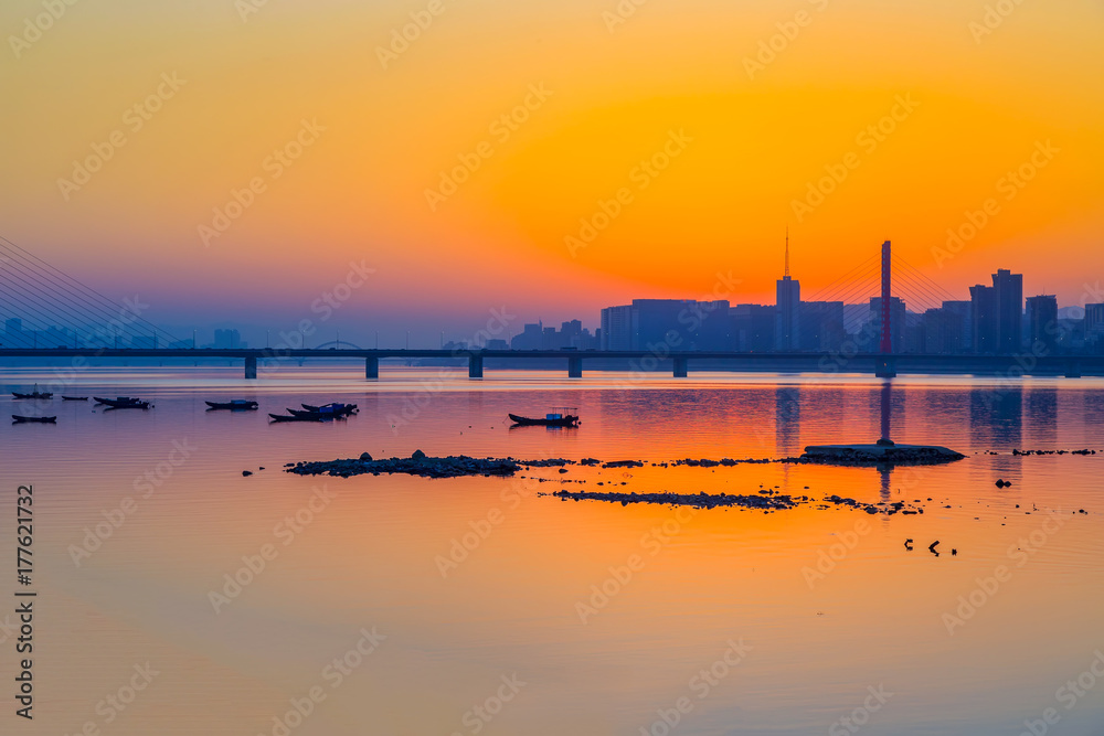 Hangzhou Qiantang River evening beauty