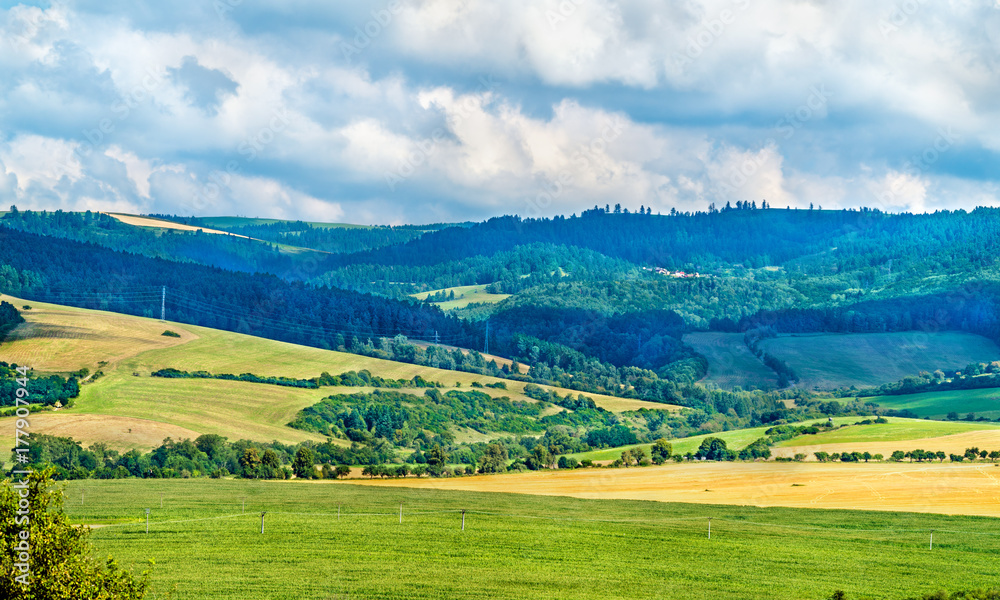 Rural landscape of Slovakia at Spis Castle