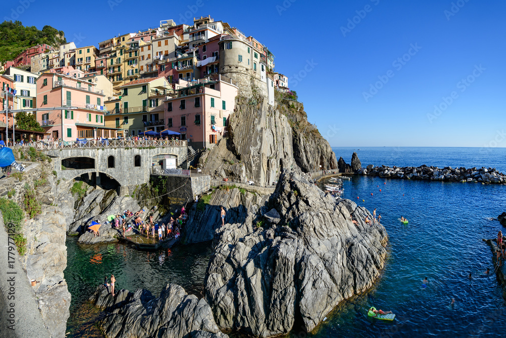 Manarola is a small town,In the province of La Spezia, Liguria, northern Italy.