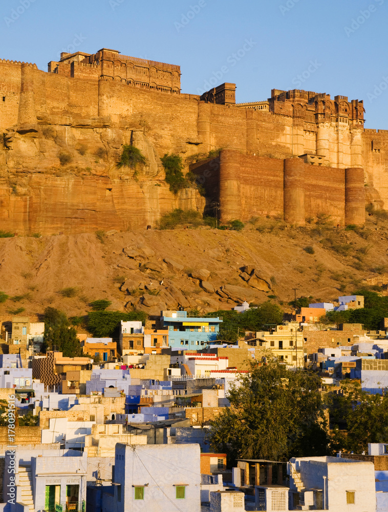 印度乔杜尔Mehrangarh Fort。