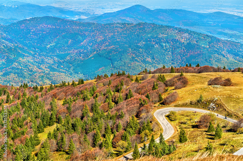 The Col du Grand Ballon, a mountain pass in the Vosges Mountains - Alsace, France