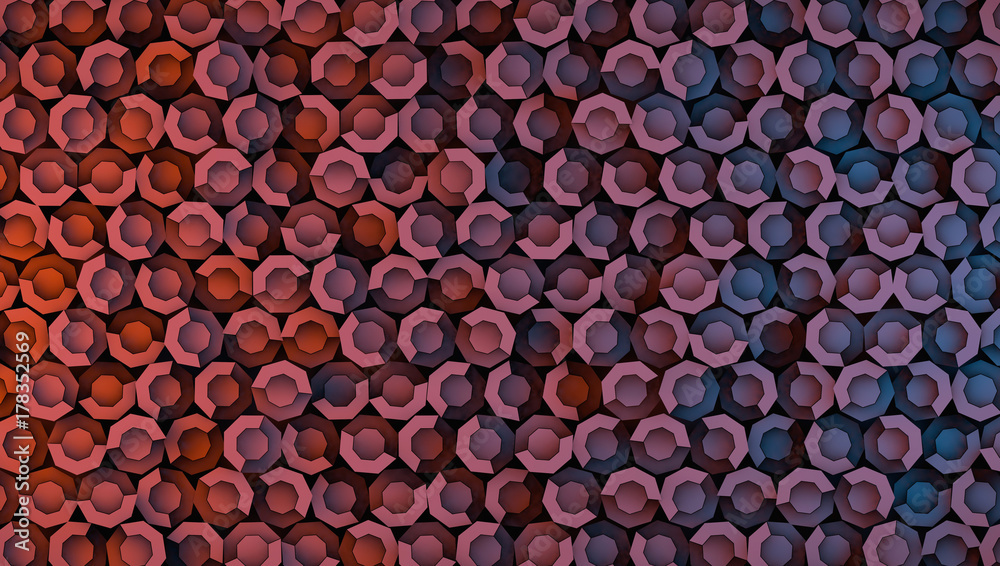 abstract blue orange circle pattern background