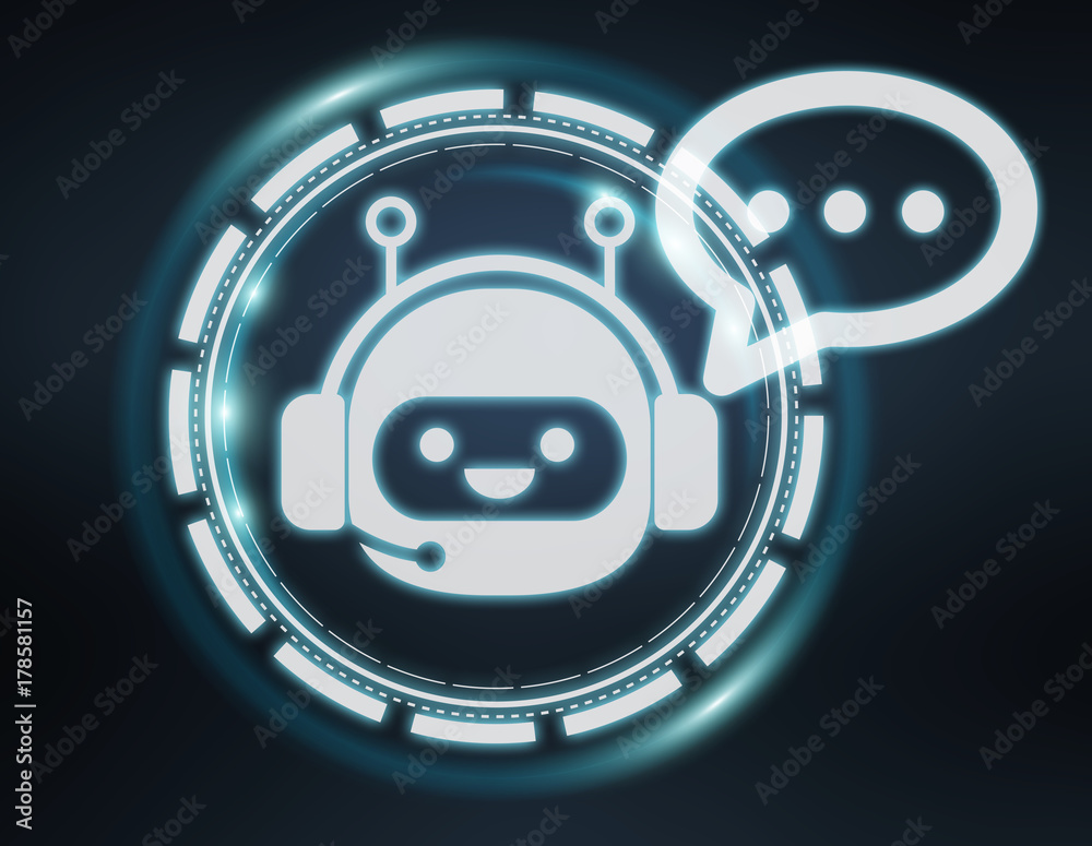 Chatbot illustration 3D rendering