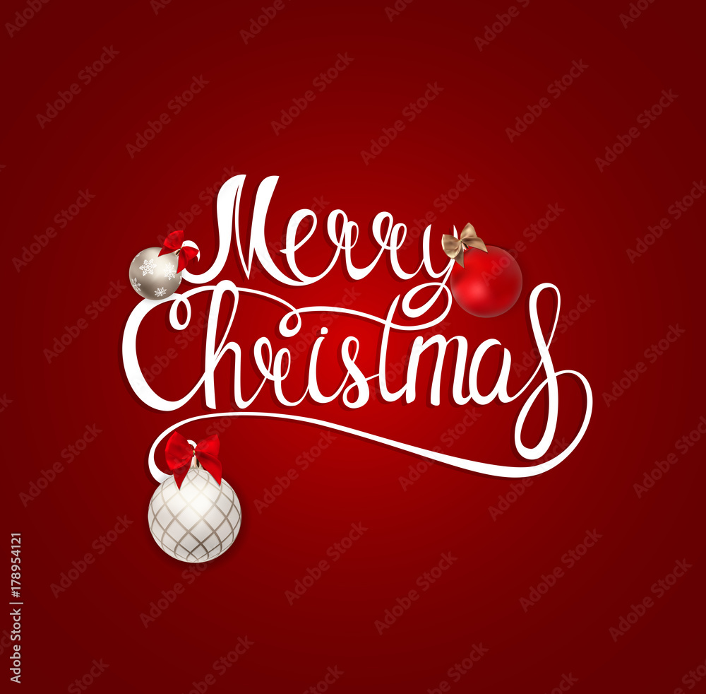 Merry Christmas and New Year Background. Vector Illustration