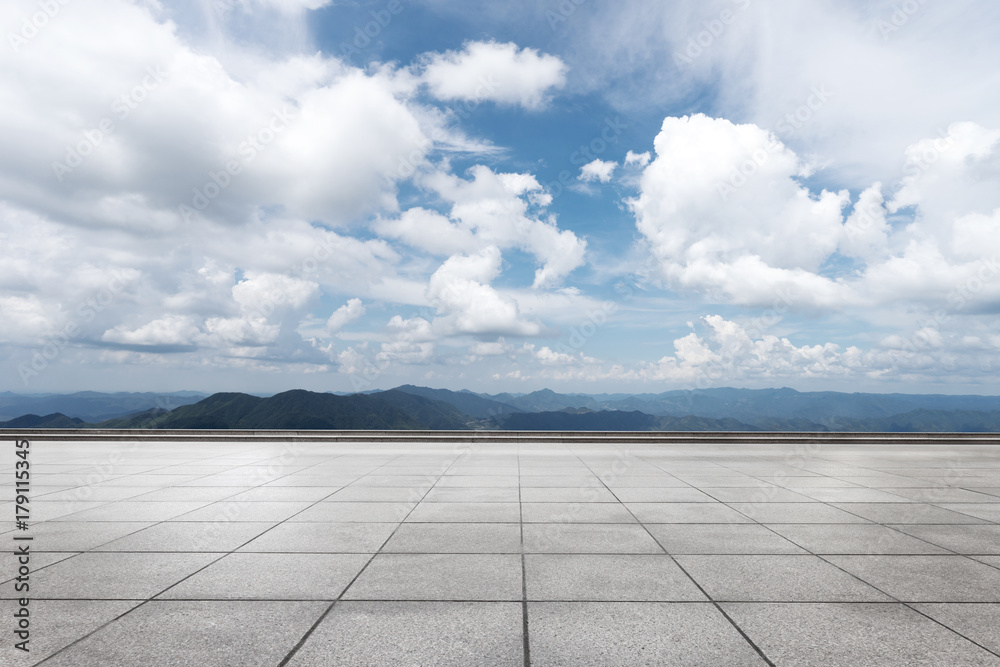 云天青山空大理石地面