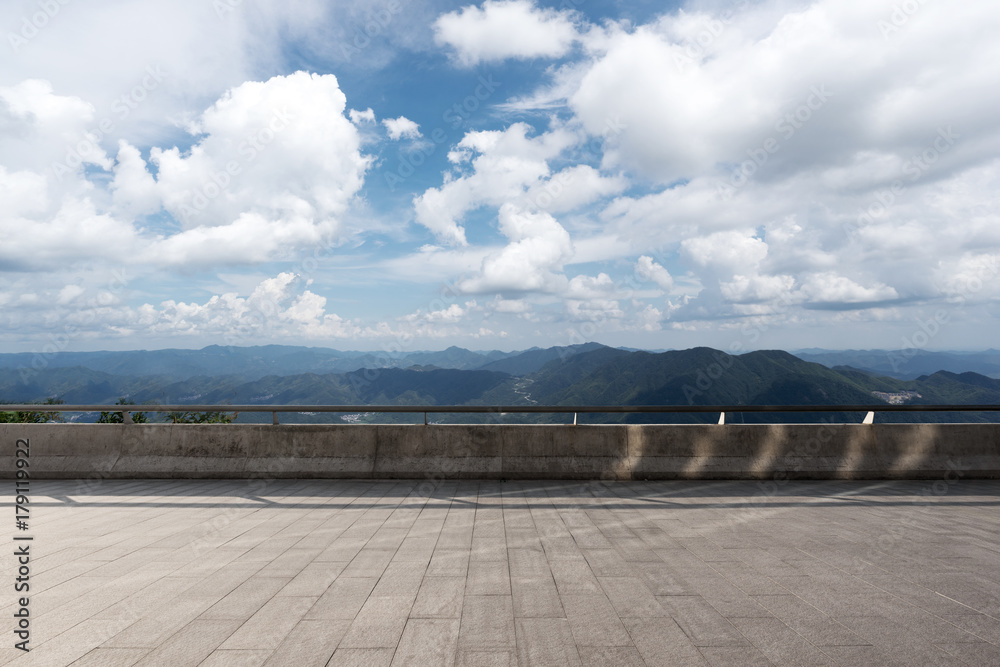 云天青山空大理石地面