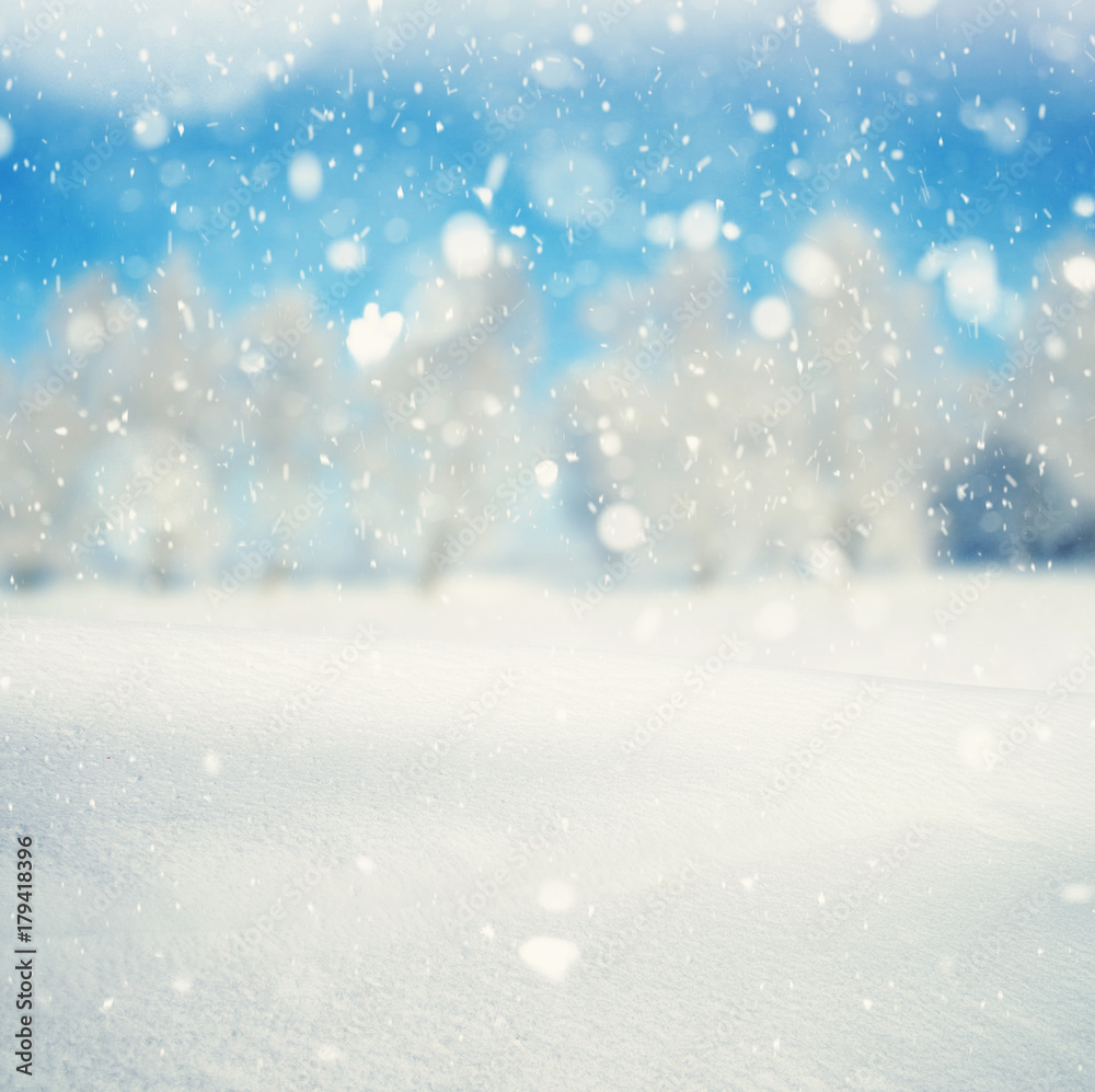 冬季背景和雪