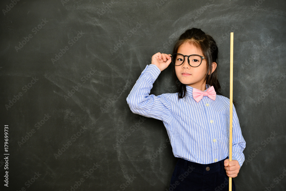 female tutor using stick teaching study class