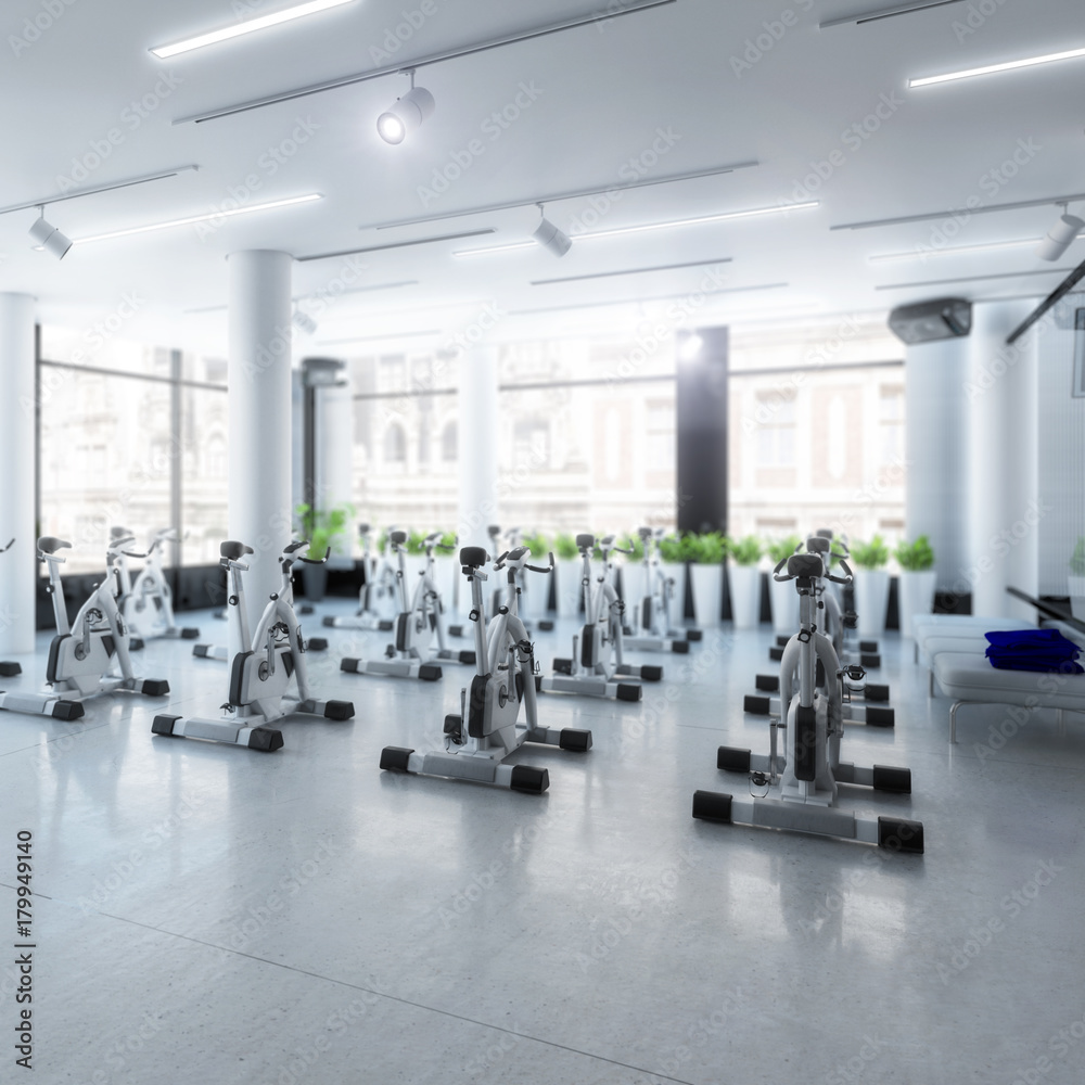 Ergometer im Fitness Zentrum（焦点）