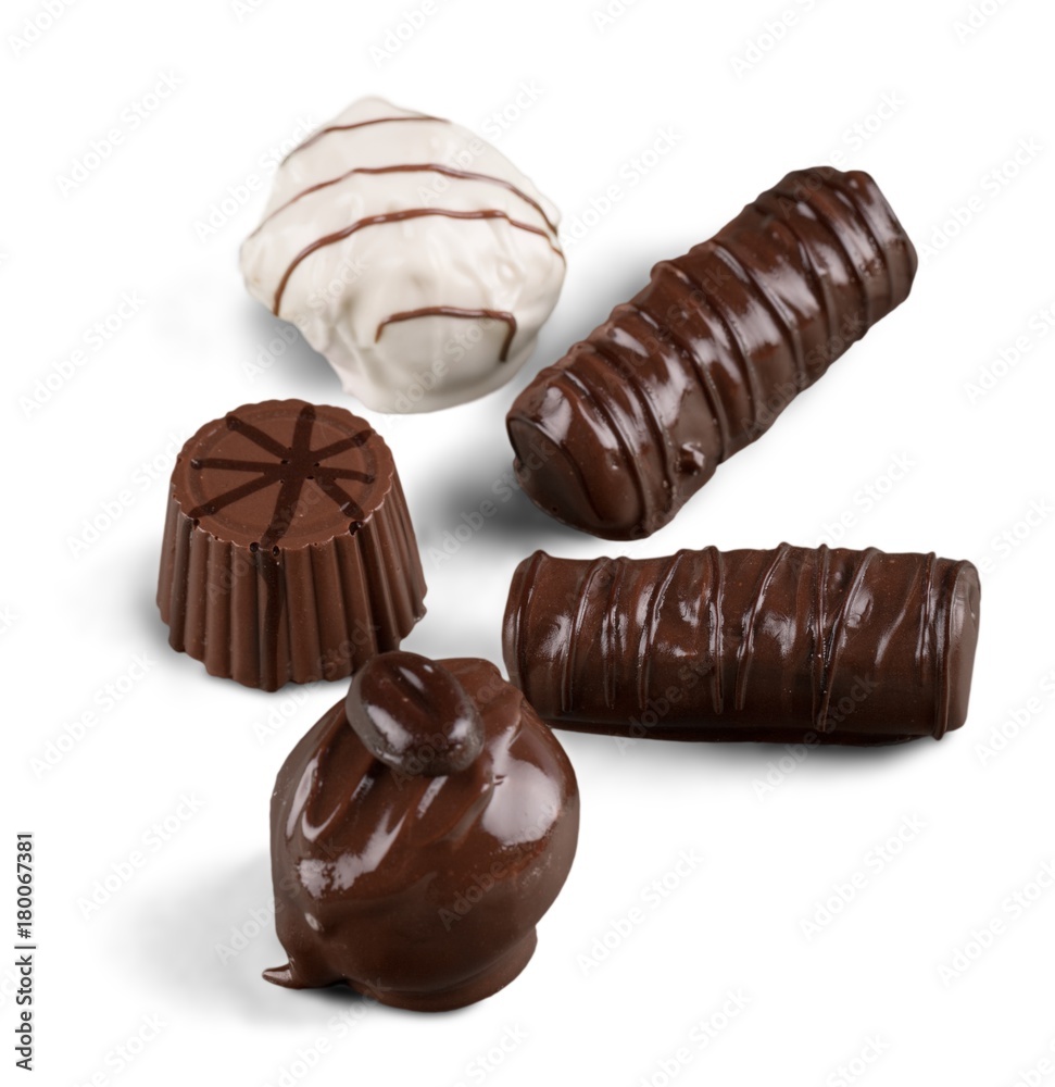 Assorted Dark, Milk and White Chocolate Candies / Pralines