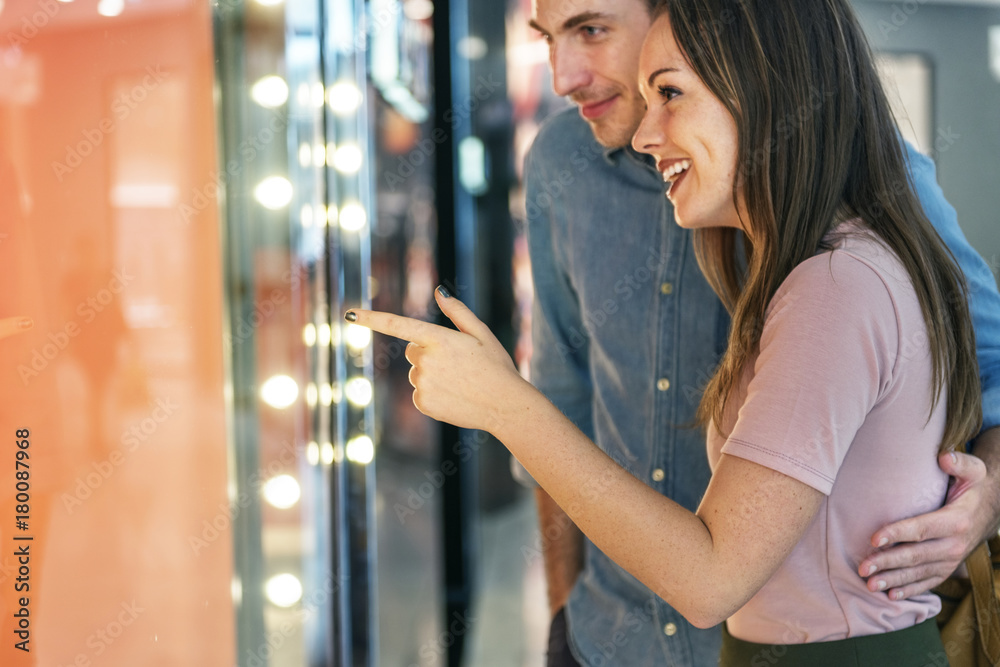 Couple Together Shopping Customer Concept