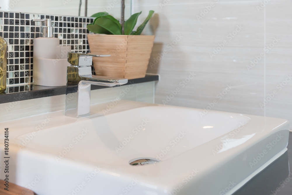 Bathroom interior in new luxury home