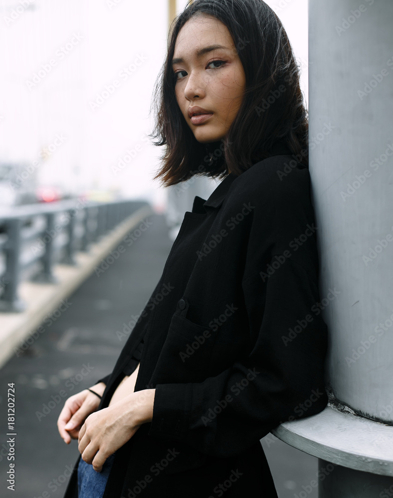 Asian woman in the city