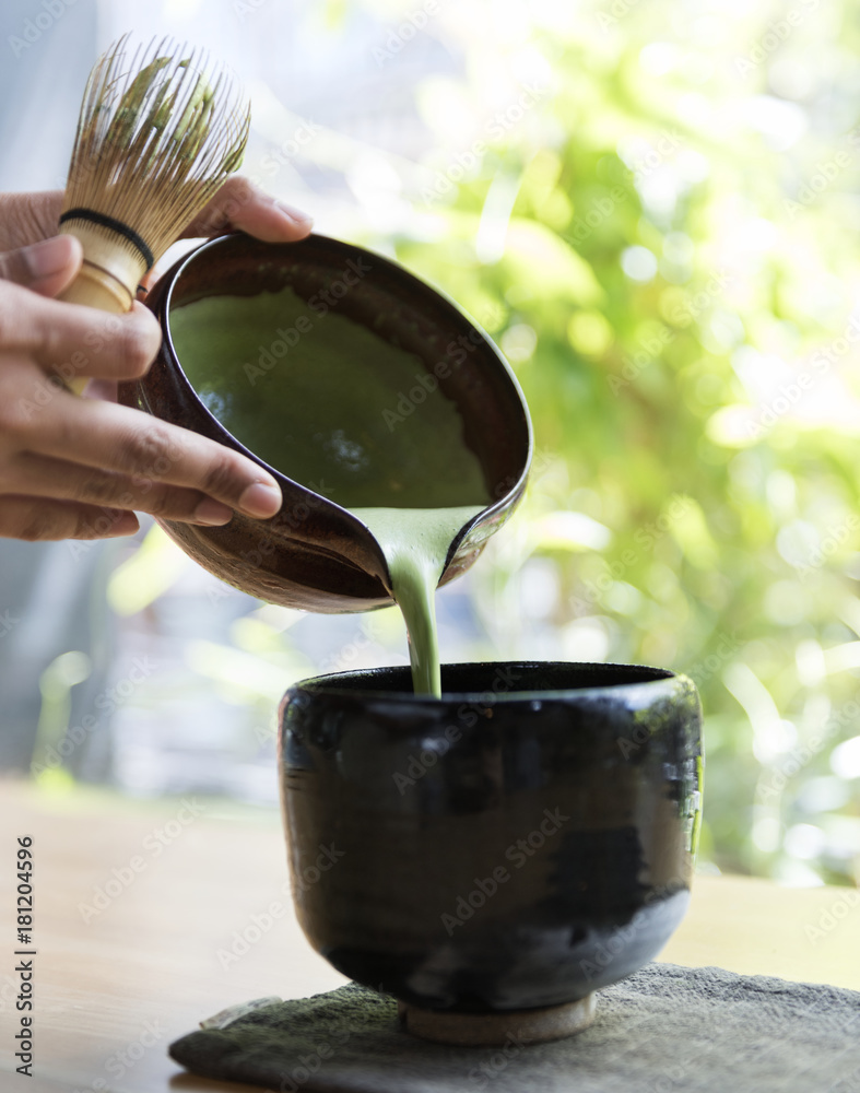 传统日本抹茶绿茶