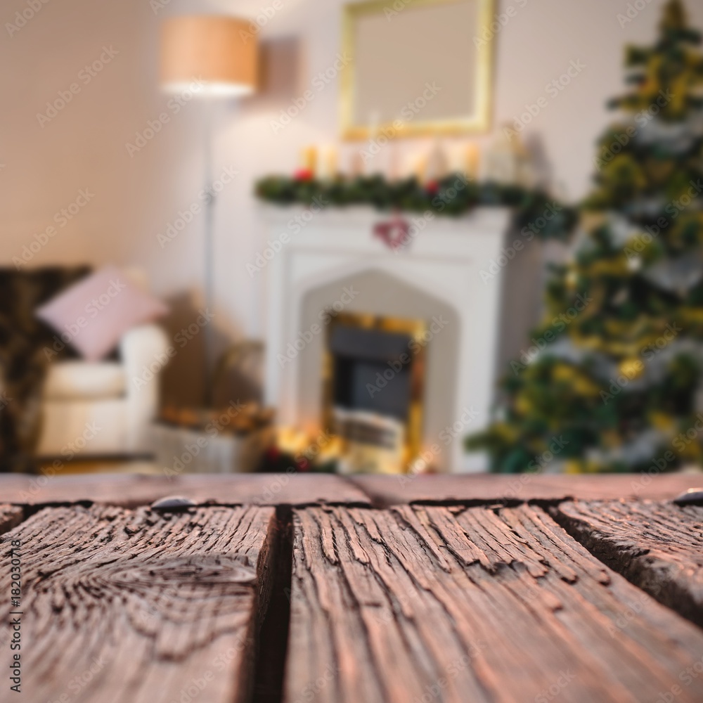 Composite image of rusty wooden plank