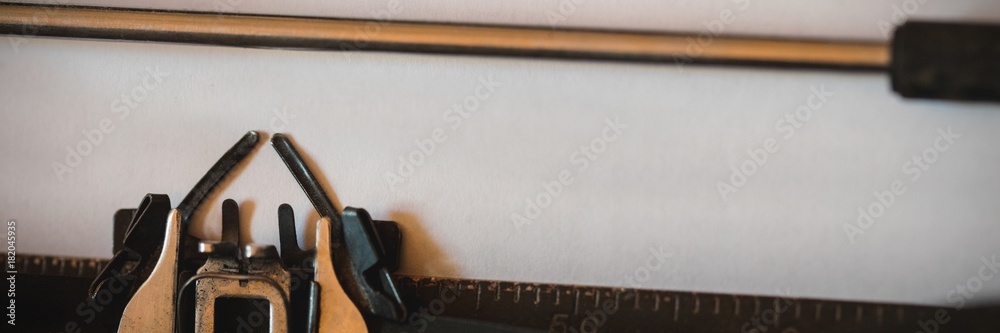 Close-up of typewriter