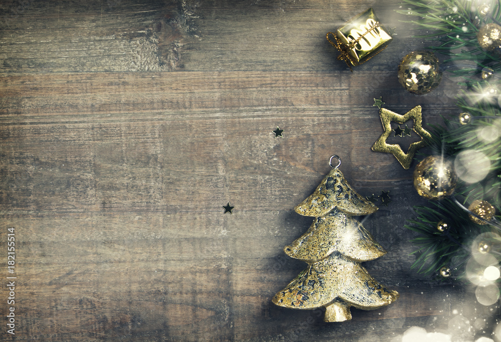 Christmas theme background in vintage style