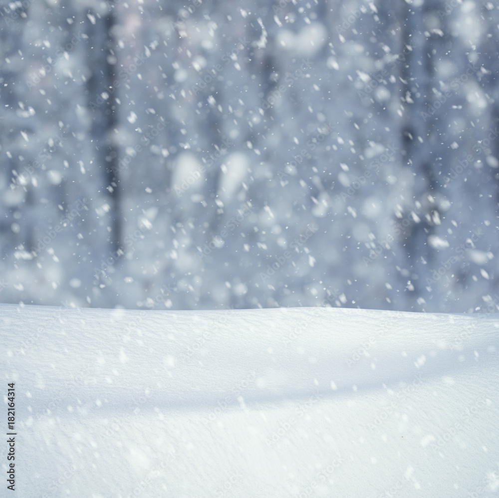 冬季背景和雪