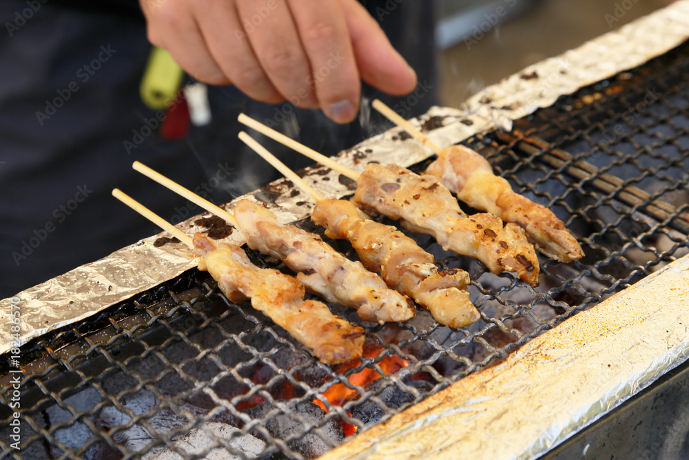 お祭りの焼き鳥