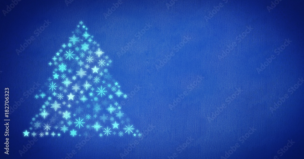 Snowflake Christmas tree pattern shape