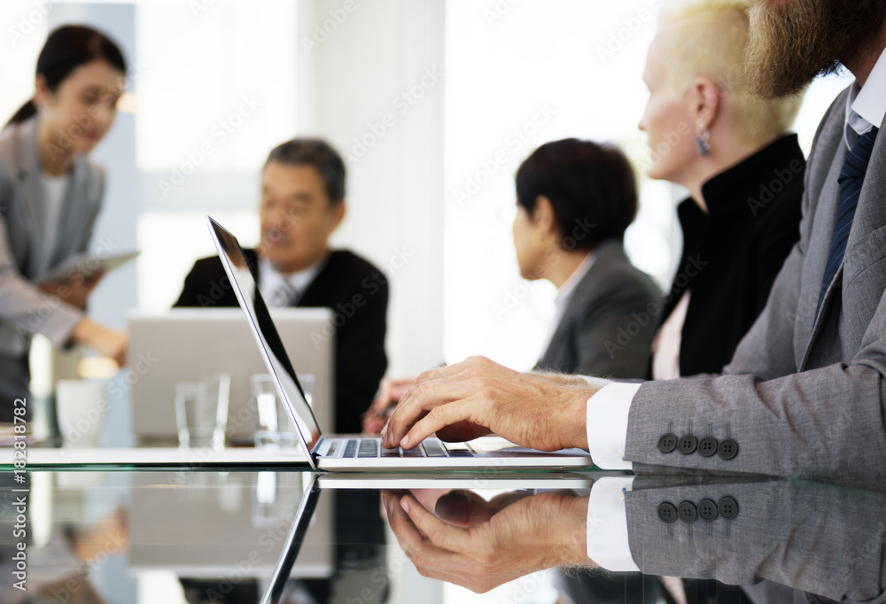 Business people working together in an office